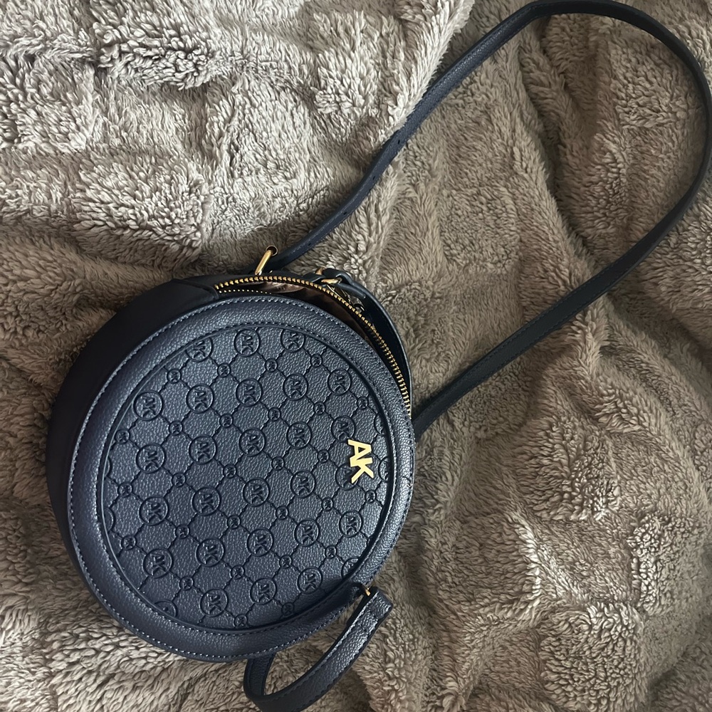AK Exchange Navy Round Crossbody Bag
